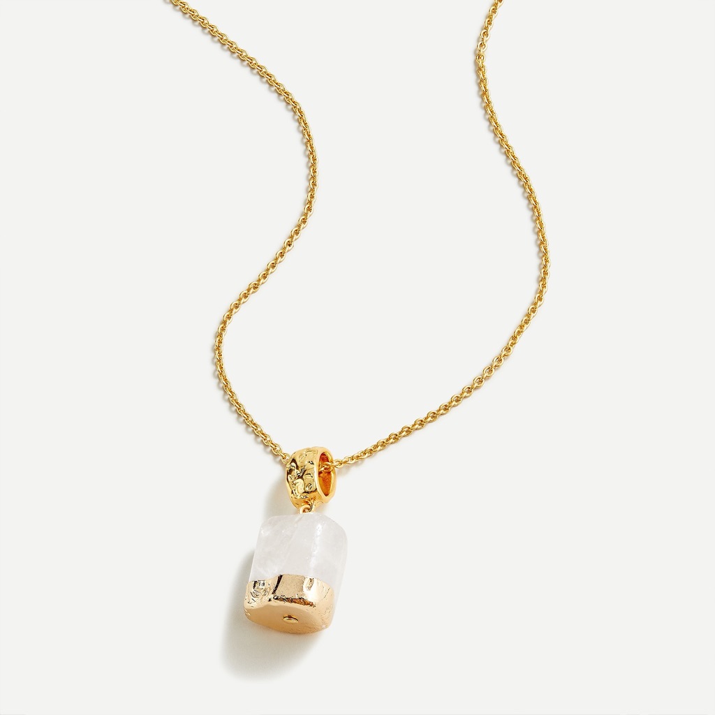J Crew Dipped Polished 18k Stone Necklace Nwt